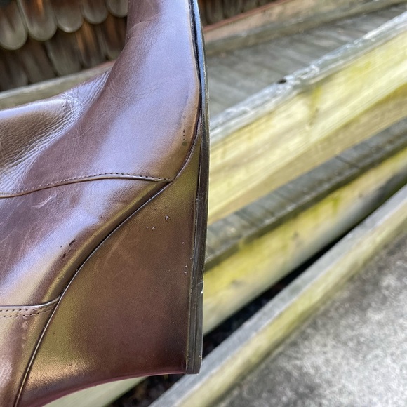Lavin Paris Brown Wedge Boots - Picture 12 of 14